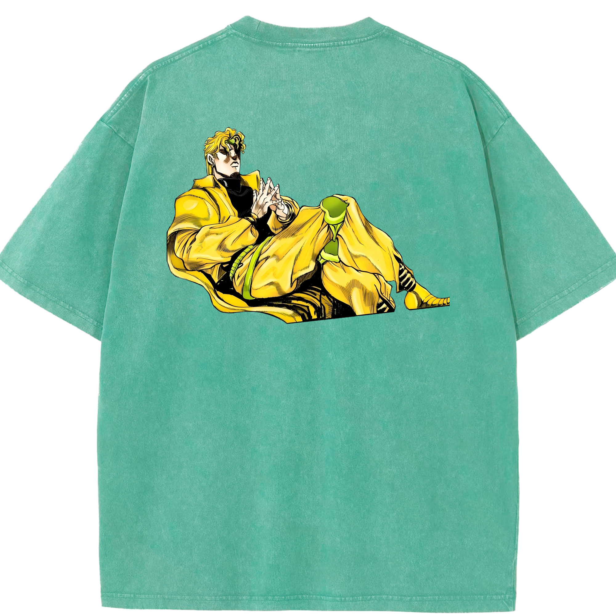 （画像用） ジョジョの奇妙な冒険 ディオ?ブランドー JoJo's Bizarre Adventure Dio Brando 綿100% ヴィンテージ風 半袖Tシャツ（背面プリント）